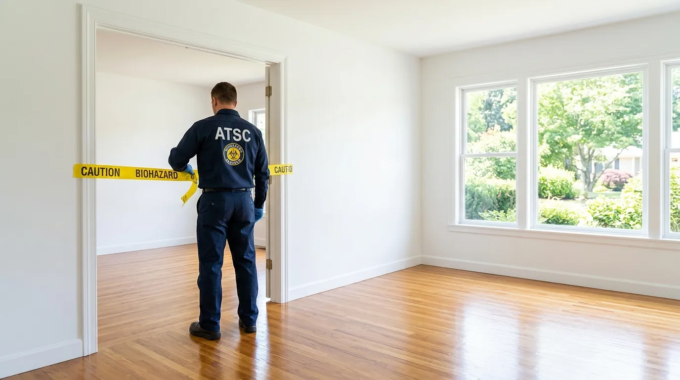 Certified biohazard cleanup crew performing Decomposition Cleanup in Siesta Key